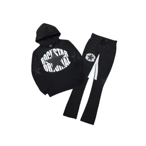States Black/Black Hoodie Stacked Flare Track Set