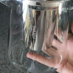 1 piece thickened high-temperature heat-resistant borosilicate glass teapot, 950 ml / 32.12 oz; home stainless steel filter for tea brewing; large-capacity teapot for boiling and brewing loose-leaf teas, black tea.