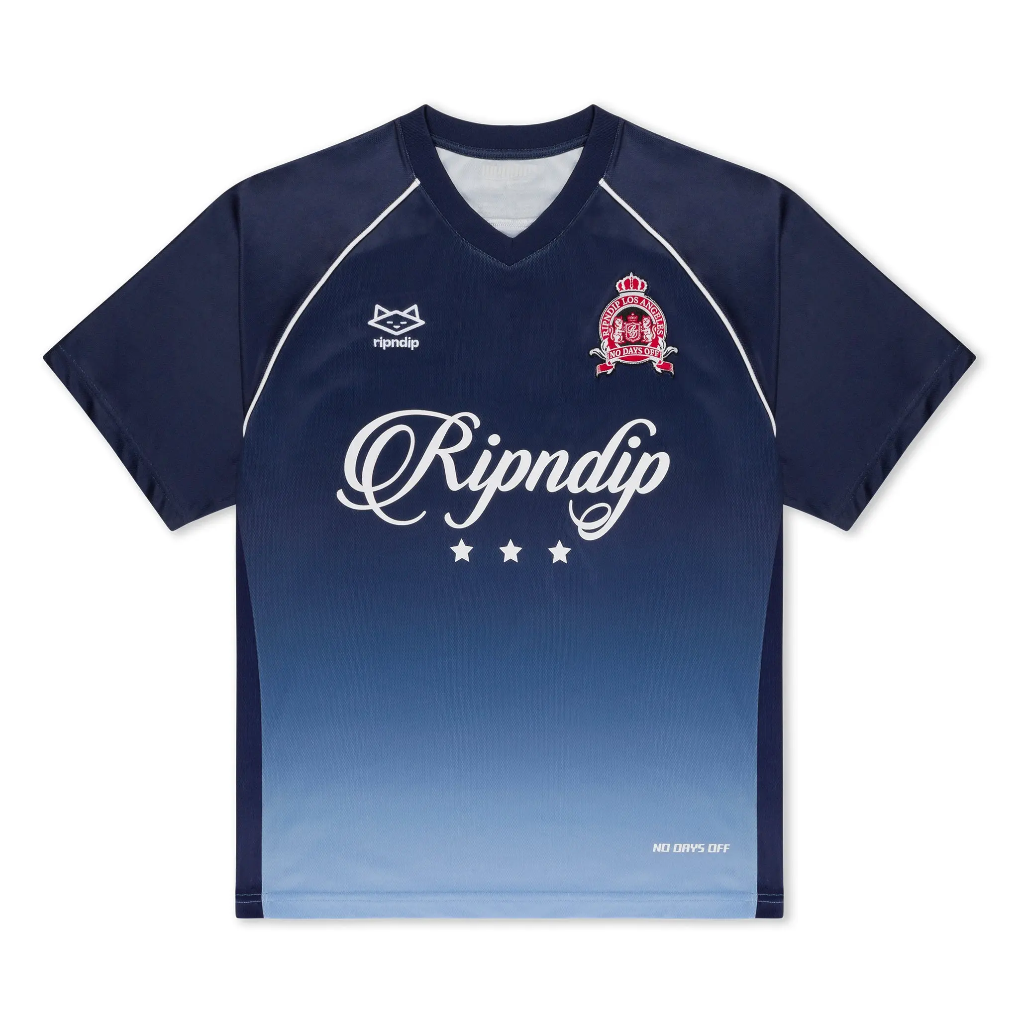 RND Men's USA Football Jersey - Navy, Short Sleeve, Custom Embroidered Patches, All-Over Print Graphic, 100% Polyester Soccer Jerseys, Professional Sports Clothing