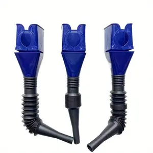 3pcs Flexible Draining Tool New Universal Plastic Clasp Funnel, Multi-Function Convenient Large Wide Mouth For Automotive Oil And Household Uses