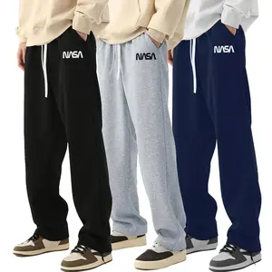 Elevate Your Wardrobe with These Trendy Men's Long Pants Highlighting a Detailed NASA Emblem Print, Ideal for Urban Exploration and Daily Wear