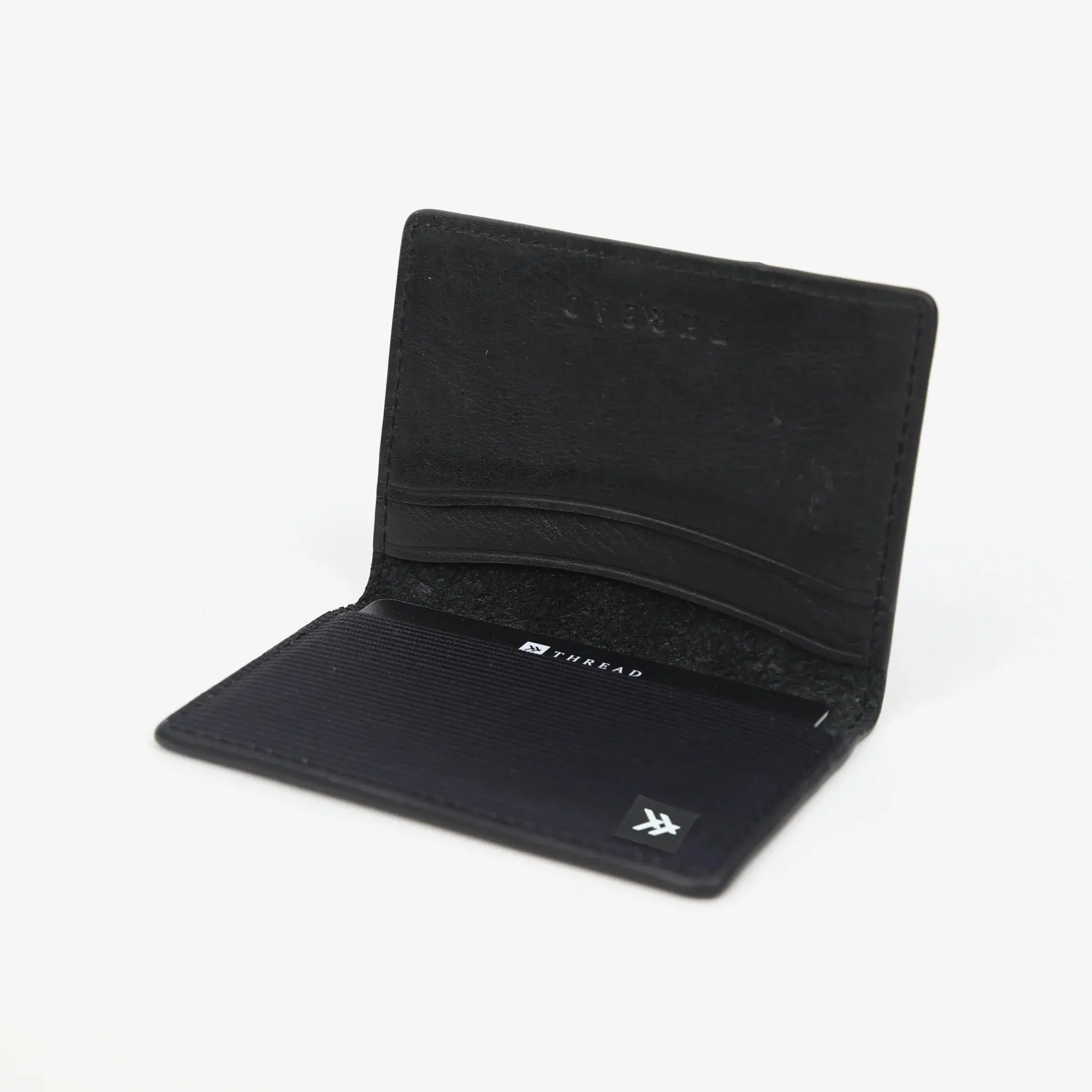 Thread Black Bifold Leather Men's Wallet, Luggage & Bags Accessory