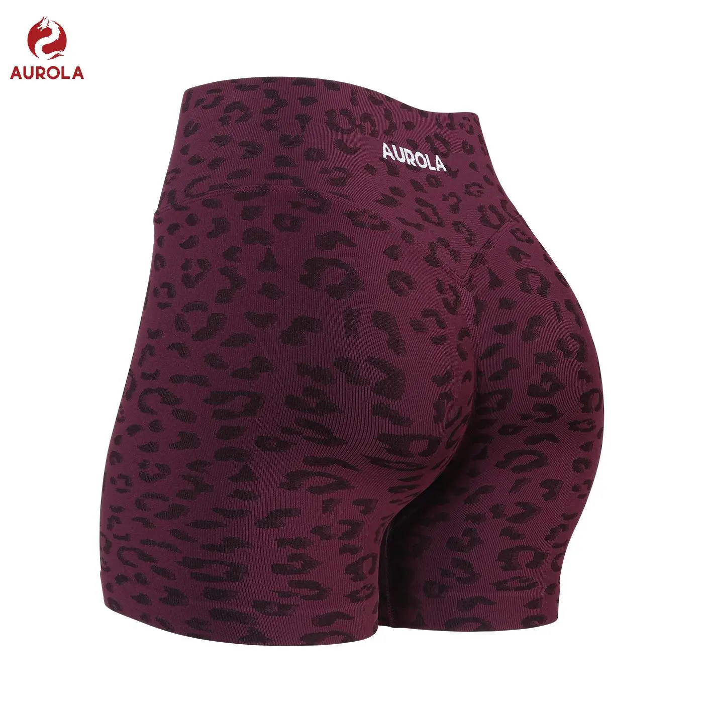 AUROLA Leopard Scrunch Butt Workout Shorts for Women, Seamless High Waisted Gym Shorts, TikTok Viral Booty Lifting Athletic Shorts, Squat Proof Stretch Yoga Running Biker Shorts for Fitness Gym Activewear