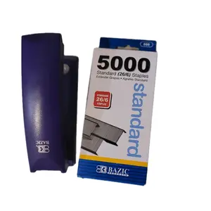 Bazic Random Color Stapler with 5000 Staples - Standard Stapler for Office Use - Compact & Portable - Ideal for Business & Industrial Settings - Stapleless Operation