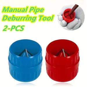 2 Pieces Manual Pipe Removal - Non-Slip PVC, Copper and Hose Sharpener, Effective Removal and Chamfering Trimmer, Plastic Pipe Chamfering Metal Pipes, PVC Pipe Fittings   Ergonomic Design Tools   Plastic structure