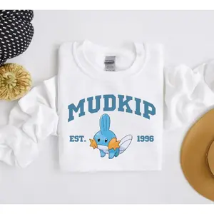 Mudkip Sweatshirt, Pkm Characters Sweatshirt, Anime Shirt