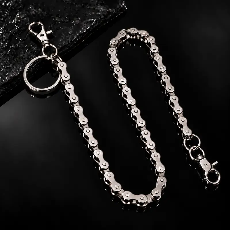Stylish Metal Wallet Pants Chain - Male Fashion Accessory with Secure Clip, Ideal for Concert Outfits, Stage Outfits, Biker Jeans, Hip Hop, Rock, Punk, Gothic Attire, Keychain for Men Waistchain Body Jewelry