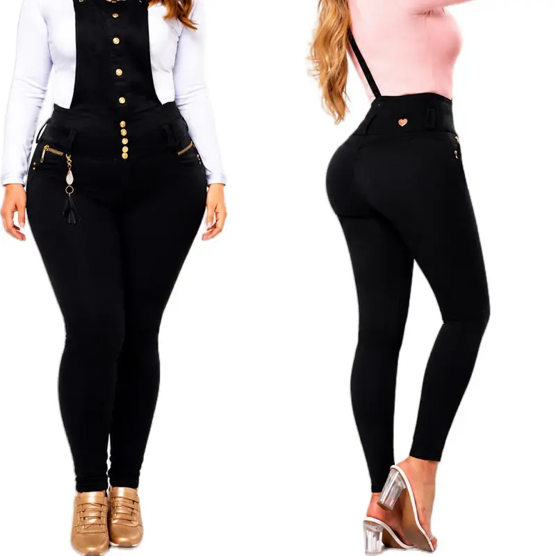 Colombian Butt Lift Suspender Jeans (Overalls)