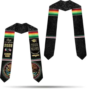 Custom Mexican Graduation Sash, Mexican Flag Graduation Stole, Mexican Stoles for Graduation 2025