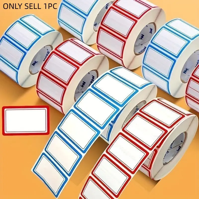Reusable Freezer Roll (1000 Pieces), Self Adhesive Label, Self Adhesive Stickers, Rolls Labels, Adhesive Label Paper, Waterproof & Oil-Resistant for Kitchen Organization, Pantry Labels, Food Containers, Bottles