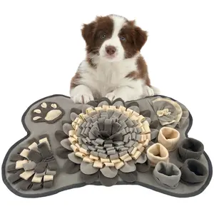 Bone Shaped Pet Sniffing Pad, 3D Flower Hidden Food Design, Suitable for Small Medium Dogs, Slow Feeder Toy for Training
