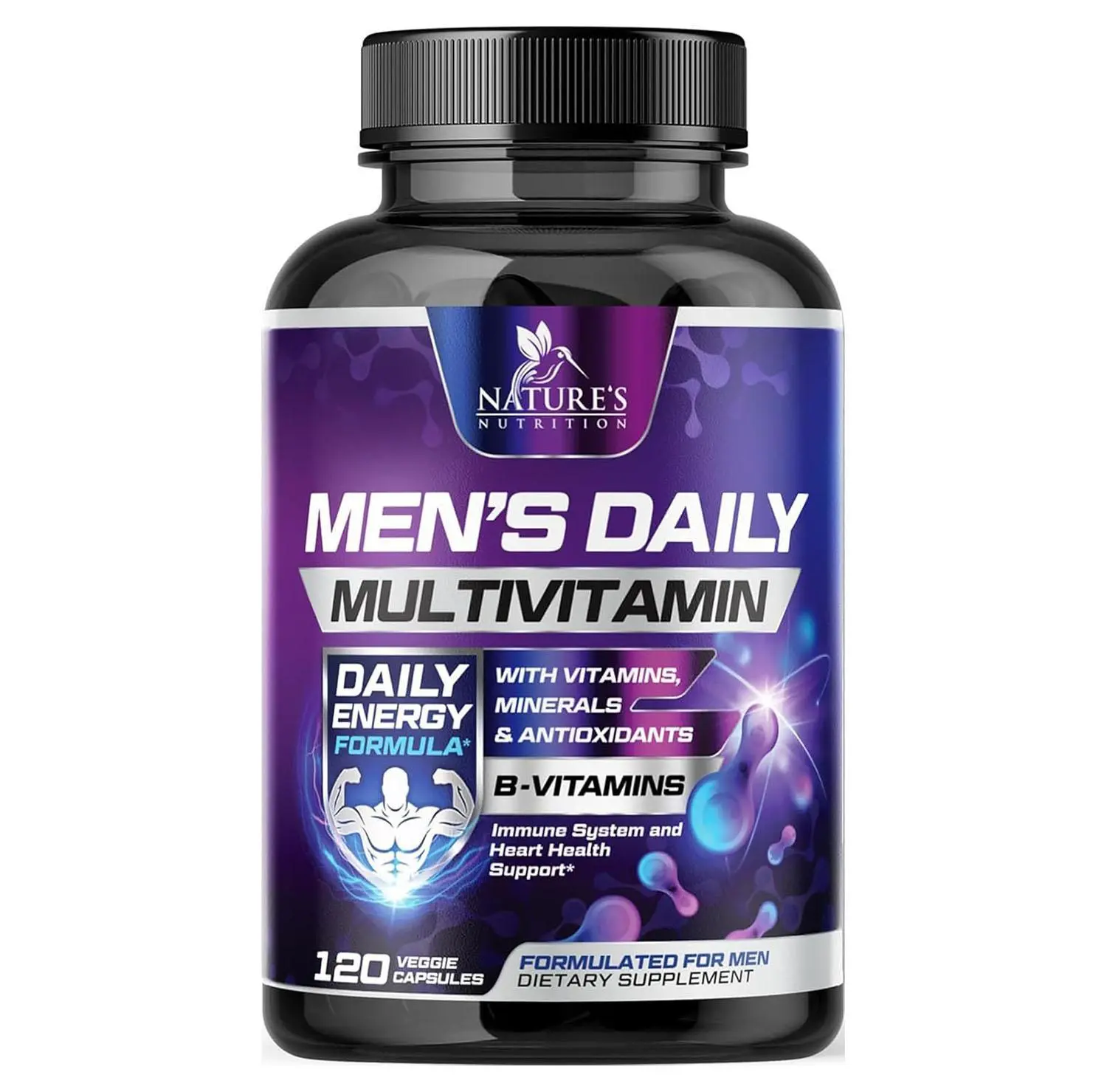 Multivitamin for Men - Once Daily Mens Multivitamins - Comprehensive Multi-Vitamin with Optimal Vitamin Bioavailability - Essential Vitamins A, C, D, E, & Zinc Formula - Bottled in USA - 120 Capsules