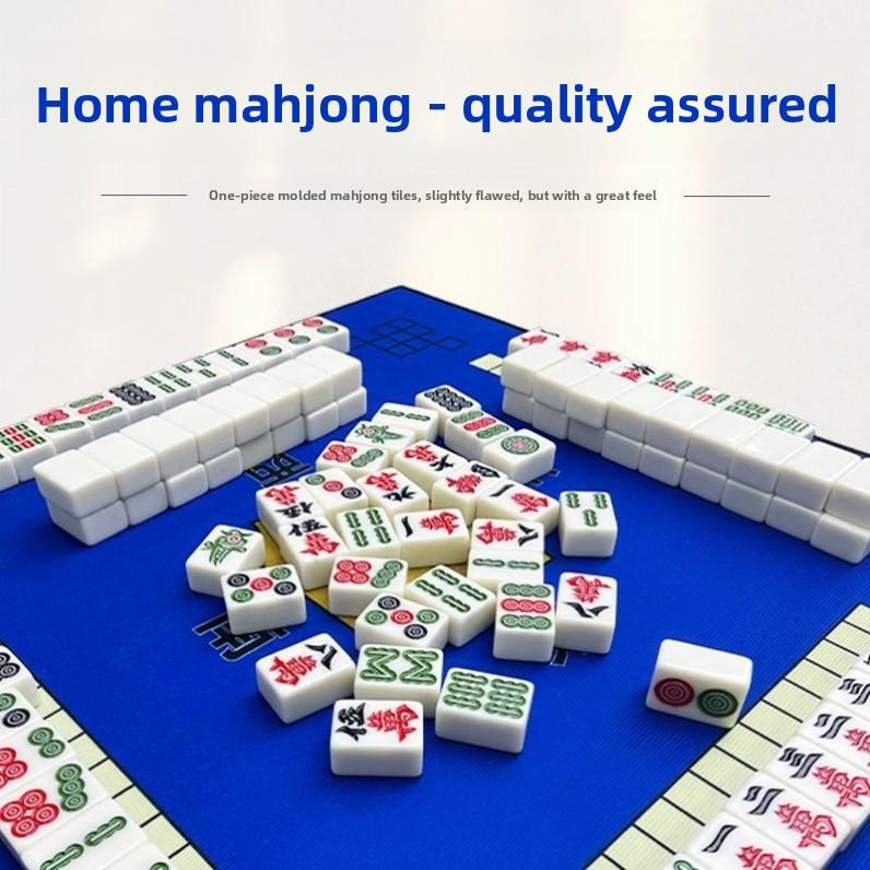 Hand-Cranked Mahjong 108 Large Tiles Set for Home Use, Extra Large Family Set in Six Colors