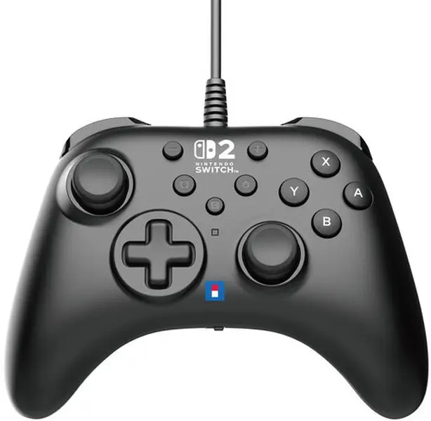 Nintendo Switch 2 Wired Console Controller - HORI Pad, Black, Officially Licensed, Dual Joystick, Responsive Buttons, Enhanced Grip, Turbo Function [GAMES ACCESSORIES]