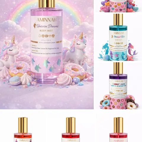 AMINNAH Body Mists - Cruelty Free Fragrance Spray, Elegant Perfume Mist, Day Fragrance, Single Item or Bundle Option