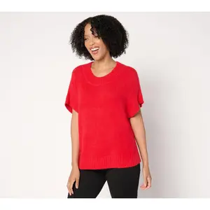 Studio Park x Amy Stran Drop Shoulder Brushed Sweater with Rib Hem