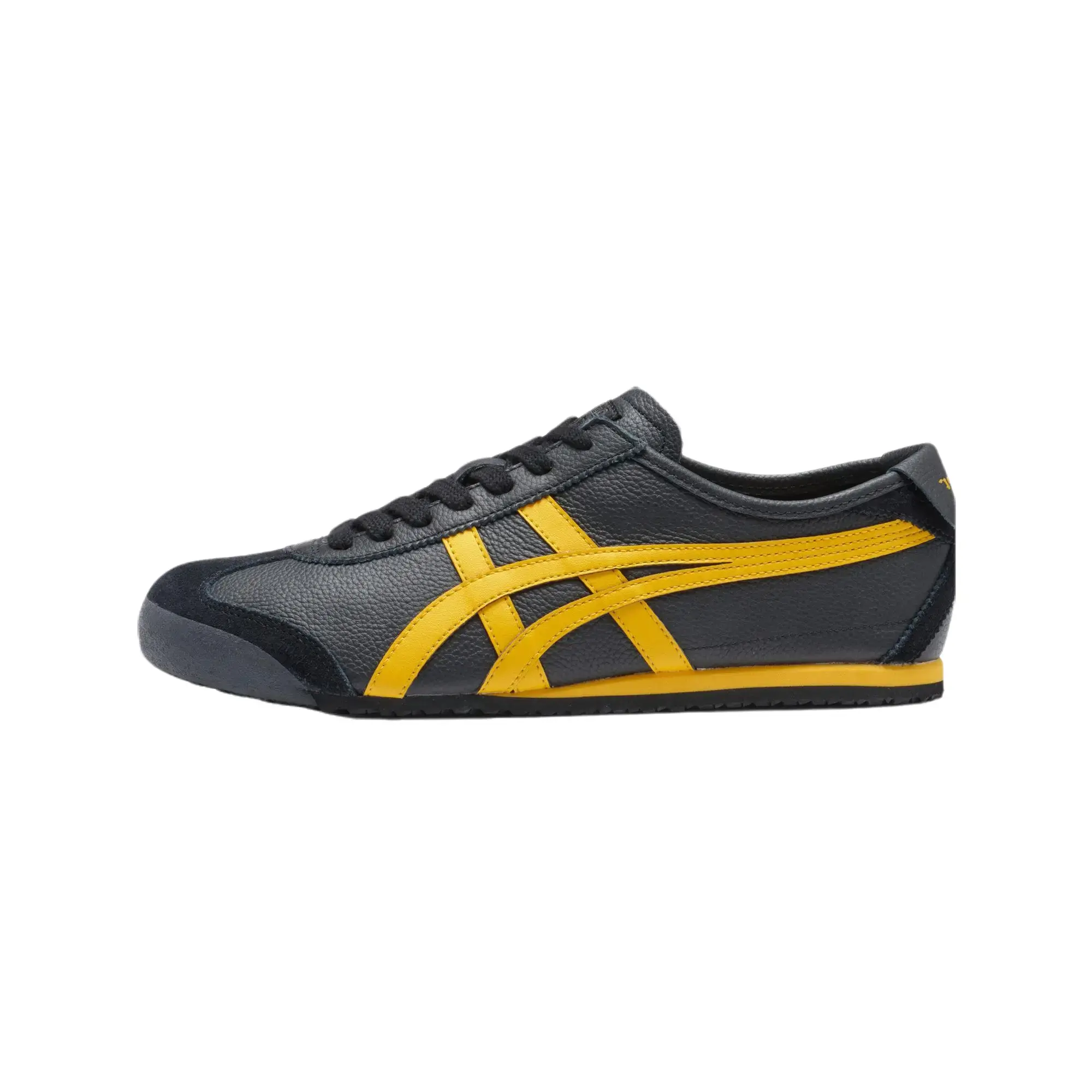 Onitsuka Tiger Mexico 66 'Black-Yellow' Men's Sports Sneaker, Old School Cool, Casual, Easy-To-Pair Athletic Footwear