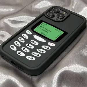 Retro Mobile Phone Pattern Case for iPhone 17 Pro Max 16 16e 15 14 Plus 13 12 Mini 11 Air X XS Pattern Soft TPU Rubber Camera Protection Rugged Mobile Phone Cover Gift 2D printing