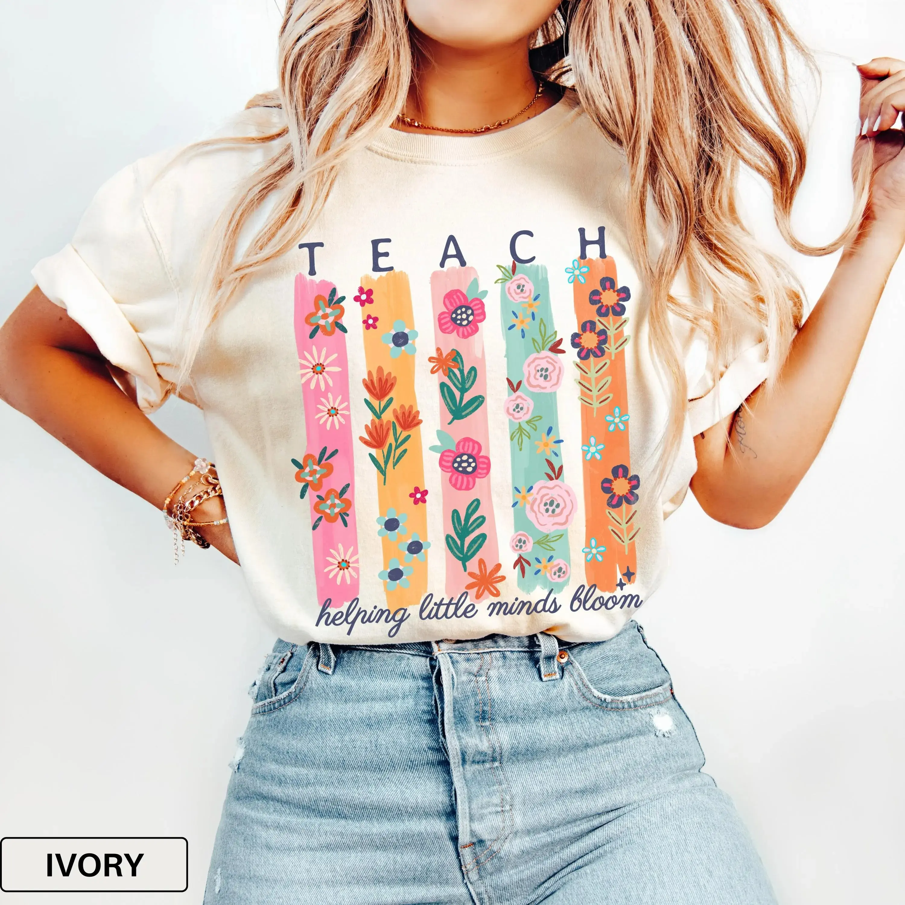 Comfort Colors Back to School Teacher Shirt, Teacher Shirt, Summer Teacher Shirt, Floral Teacher Shirt, Teacher Team Shirt,gift for Teacher