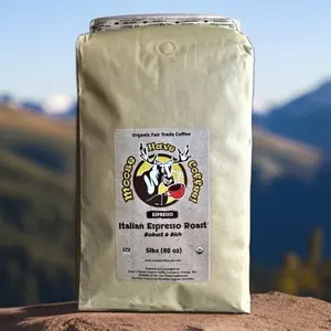 Moose Have Coffee! Italian Espresso Roast Coffee Beans Chocolate Dark Beverage