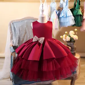 1966 0-5 Yrs Girls 1st Birthday Dress Kids Mesh Dress Girl Dress