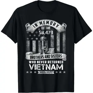 Y2K Summer Viral Print Oversized Graphic Vintage Unisex Teen Memory of Vietnam Veteran T-Shirt Small