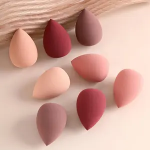 8 Pcs Multi-Color Teardrop Makeup Sponge Set - Soft Latex-Free Non-Absorbent, Flawless Foundation Blending Daily Makeup Tool, Reusable Easy Clean Beauty Accessories