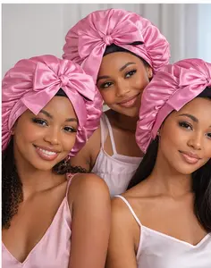 Reversible Tie Satin Bonnet – Adjustable Double-Layer Sleep Cap for Frizz Control, Edge Protection & Moisture Retention