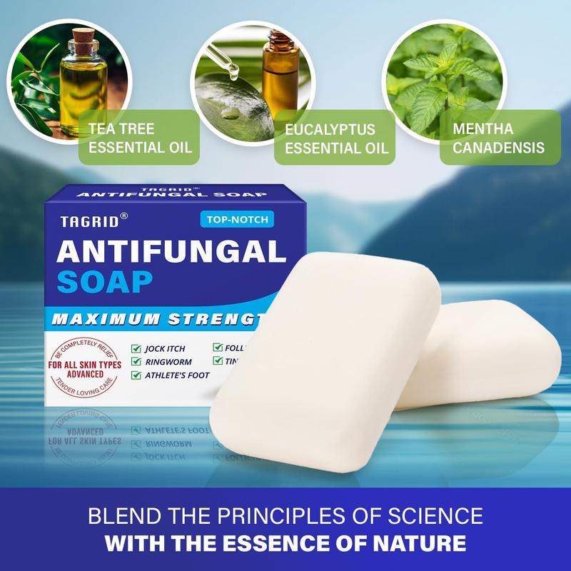 TAGRID Antifungal Soap with Tea Tree Oil – Fine Oatmeal Powder Body Bar for Deep Yet Gentle Cleansing – Body Wash for Jock Itch, Ringworm & Itchy Skin – Soothing Relief, Skin Balance & Herbal Cleanser (2 Bars) TAGRID Antifungal Soap with Tea Tree Oil – Fine Oatmeal Powder Body Bar for Deep Yet Gentle Cleansing – Body Wash for Jock Itch, Ringworm & Itchy Skin – Soothing Relief, Skin Balance & Herbal Cleanser (2 Bars)