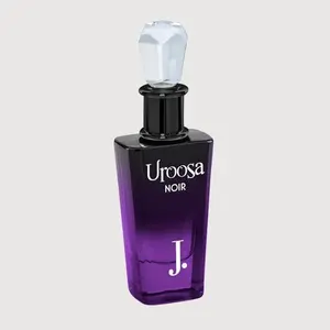 Uroosa Noir by J. Fragrances - Intense Woody & Fruity Scent with Apple Black Currant Mandarin Rose Orange Flower Lily of the Valley Amber Sandalwood Cashmeran