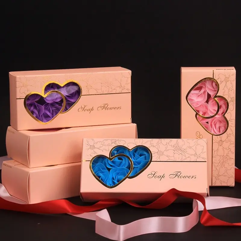 10pcs Heart-Shaped Rose Soap Flower Gift Set, Mother's Day & Valentine's Day Present, Long-Lasting Hand Washable Scented Soaps