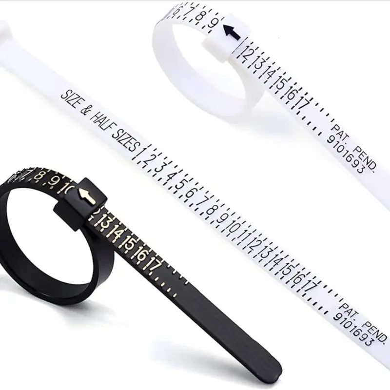 Ring Sizer Tool for Precise Fit Measurement in Sizes 1-17 with Half Sizes Option for Accuracy