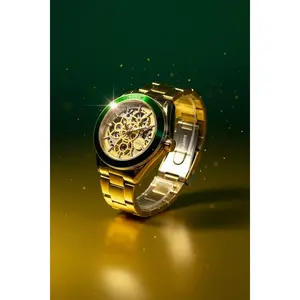 Invicta 69453 Objet D'Art 43mm Gold-Tone Skeleton Dial Automatic Watch