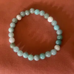 Unisex Handcrafted 6mm Natural Amazonite Gemstone Bracelet, Chakra Healing Crystal, Stretch Fit Beaded Bracelet Focus