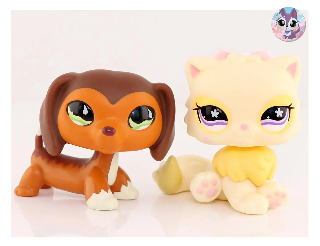 LittlePeta 2-2.75 In Miniature Cat & Dog Animals Figurines Combo - Cute Kids' Educational Toy, Ideal Xmas Gift