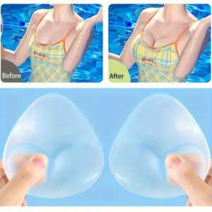 Reusable Seamless Silicone Bra Pads, Strong Hold, Hand Washable, Smooth Texture, Suitable for Bikinis and Wedding Dresses, Women's Fashion Underwear