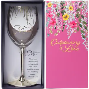Mom Gift Boxed 19 oz Crystal Wine Glass