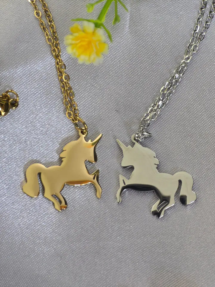 Stainless Steel Personalized Unicorn Necklace