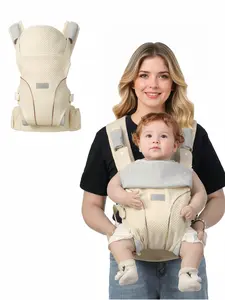 Ainomi Infant Carrier - Adjustable Harness, Multi-Position Design, Non-Slip Hip Seat, Logo Print, Portable Lightweight Sling, 10-30lbs Capacity, Valentine's Day Gift for Parents (Baby & Maternity Travel Gear)