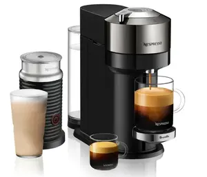 Nespresso - Vertuo Next Deluxe Bundle by Breville - Dark Chrome