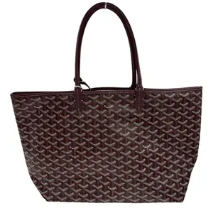 Pre-owned Goyard Goyardine Shoulder Bags Saint Louis PM Maroon R25024459