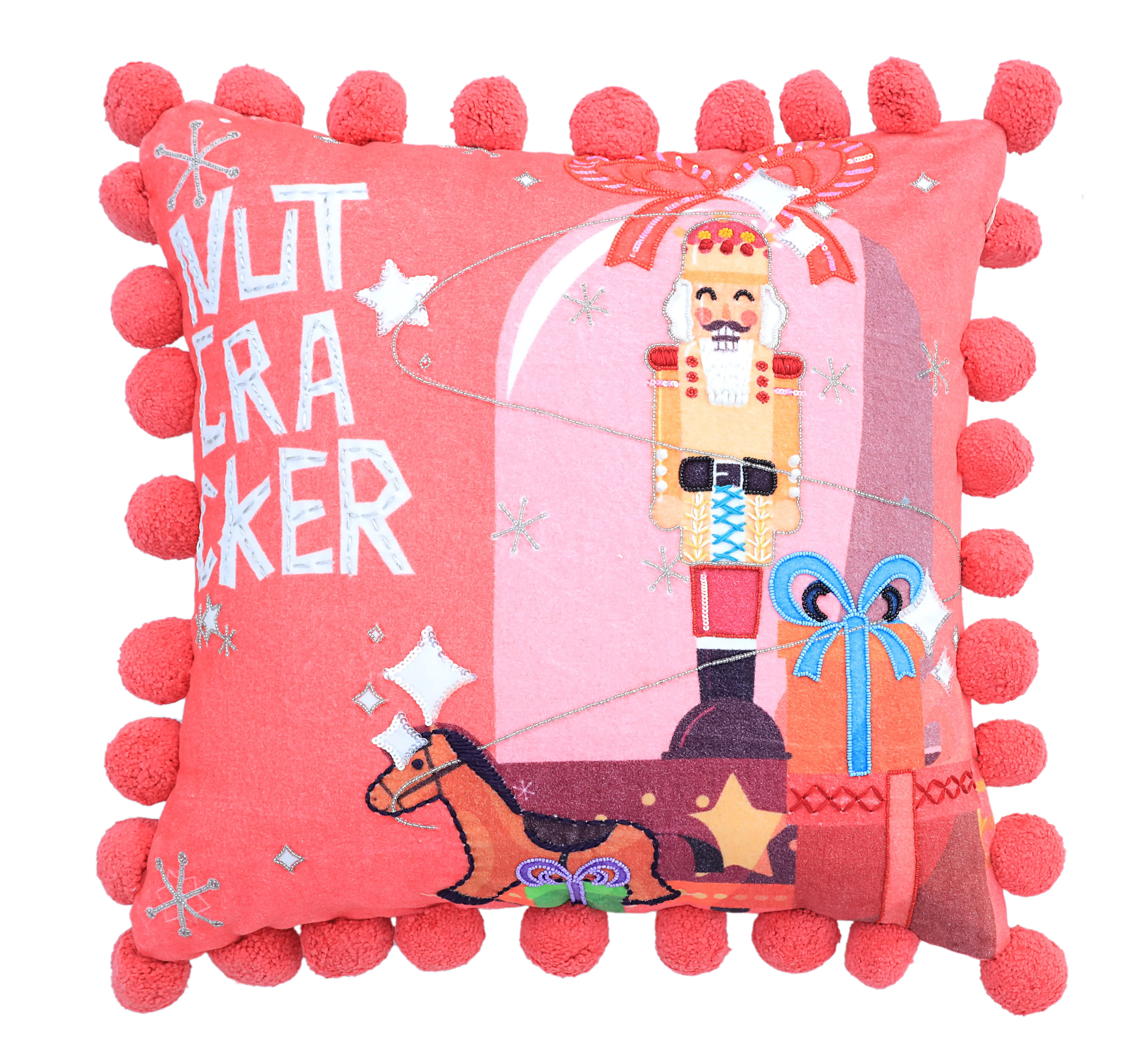 Vibhsa Nutcracker Gifts Christmas Pillow 20" x 20"