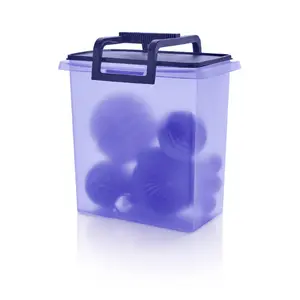 Tupperware Carry-all Containers Large 3.5 Gall & Small 1.5 Gall Multi-Purpose Storage with Detachable Handle & See Through Design for Easy Organization