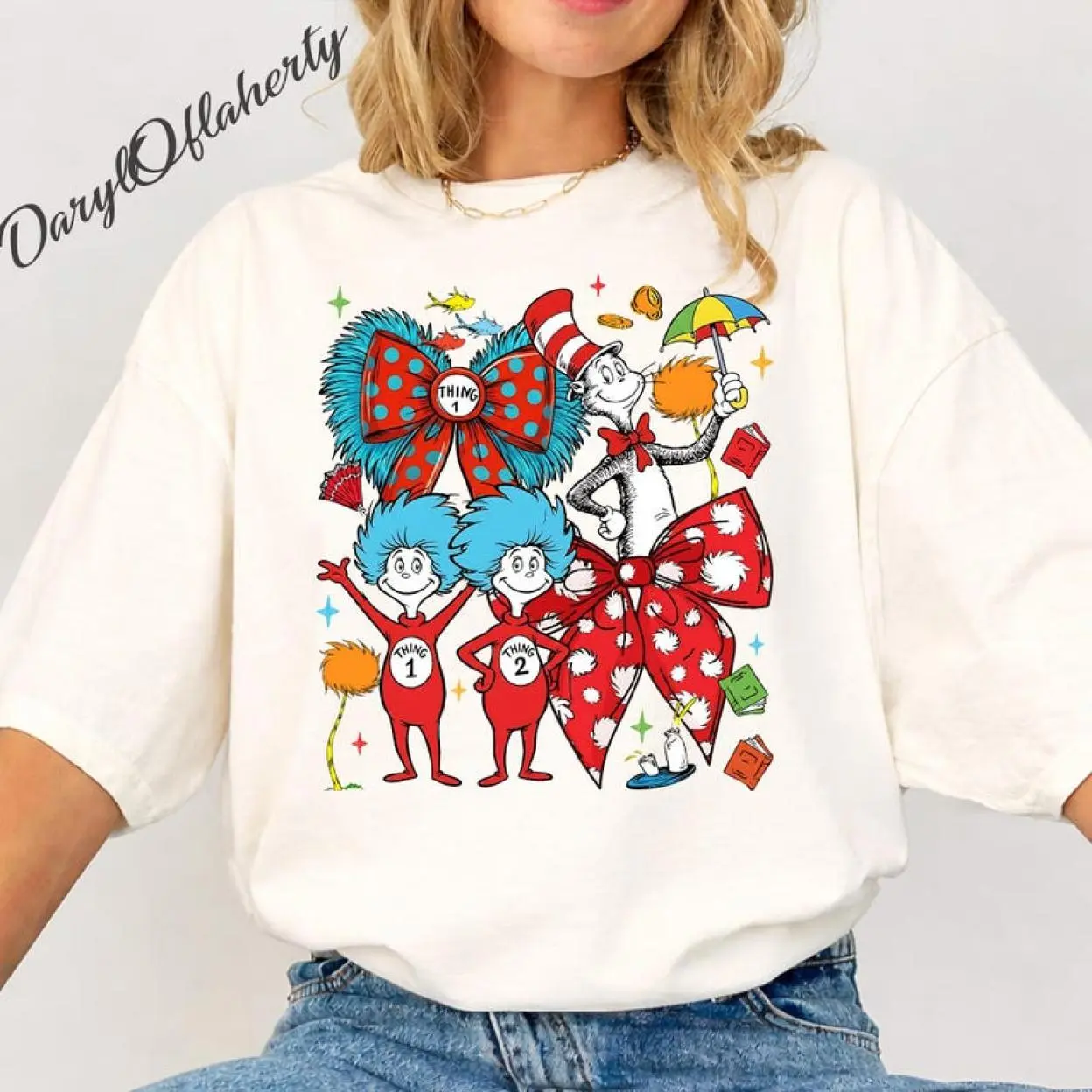 Youth & Adult Comfort Colors Dr Seuss Shirt, Dr Seuss Day Shirt, Coquette Bow Dr Seuss Day Shirt, Cat In The Hat Shirt, Reading Day Shirt, Dr Seuss Gift