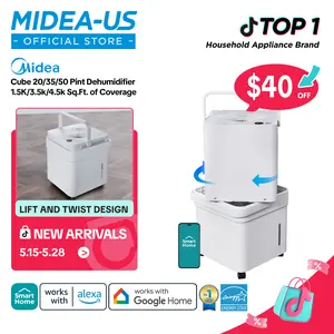 Midea Cube 20 Pint Dehumidifier for Basement and Rooms at Home, Smart Control, ENERGY STAR Efficient, Includes Drain Hose, New Arrivals