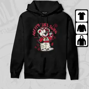 Black Satin 2s Low Hoodie Match Pretty Girl Swag BER