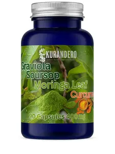KURANDERO Soursop, Moringa & Curcuma Capsules – 90 Count | Natural Herbal Compound | Rich in Botanical Nutrients | Traditional Mexican Plant-Based Formula