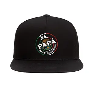 El Papa/Abuelo/Custom SnapBack/Trucker Hat in Black - 100% Cotton, Heat Pressed on - Unisex Baseball Cap, Casual Wear