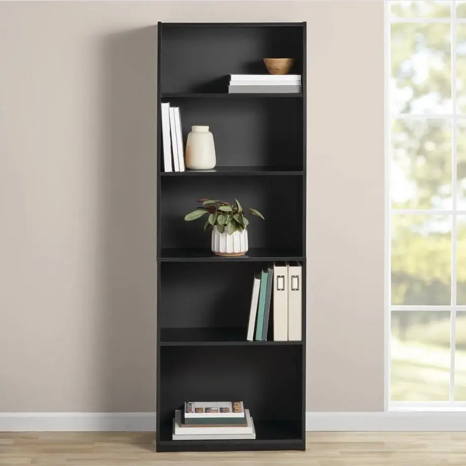 Mainstays 5-Shelf Bookcase with Adjustable Shelves