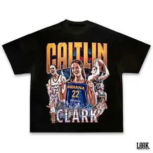 Caitlin Clark FEVER Graphic Tee, Y2K Rap Streetwear T-Shirt, Unisex Crew Neck Tee, Vintage Hip-Hop Graphic, Sports Style, Casual Cotton Fit